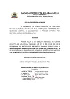 ATO DA PRESIDÊNCIA Nº 06/2020 - TORNAR NULA A 123ª SESSÃO ORDINÁRIA