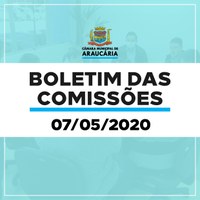 Boletim das Comissões de 7 de maio